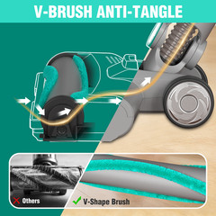 HAUSHOF Cordless Vacuum Cleaner with Auto Empty Station HEPA Filter 250W Motor