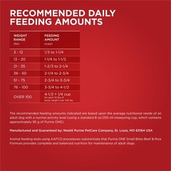 Purina One Small Bites Beef And Rice Formula Small High Protein Dry Dog Food