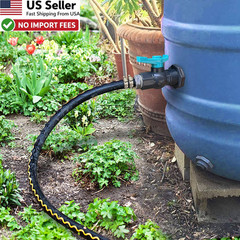 Rain Barrel Spigot PVC Faucet Kit Bulkhead Fitting Ball Valve Hole Saw FROM USA