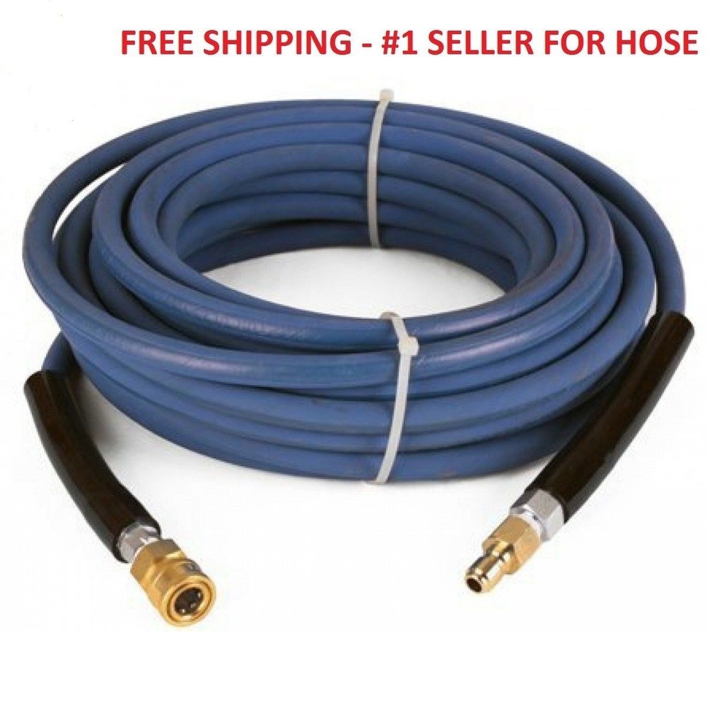 50 ft 3/8″ Blue Non-Marking 4000psi Pressure Washer Hose w/ QC’s – FREE SHIPPING