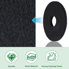 437.071 Floor Scrubber Pads, 12″ Diameter Black – Commercial Floor Scrubber Pads