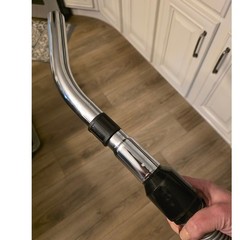 Cen-Tec Universal Central Vac Hose Gray Crushproof with Chrome Curved Wand OS