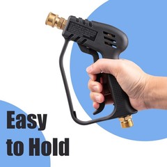 Pressure Washer Gun, Max 4000 PSI with 5 Colorful Nozzles, 1/4″ Quick black