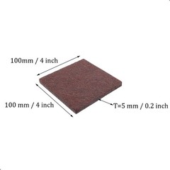 6Pcs Square Felt Furniture Pads, 4 inch x 4 4 x 4 inch, Brown