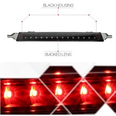 3rd Brake Light Tail Lamp Black Smoke ABS Housing Polycarbonate Lens 15130002