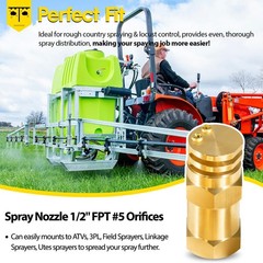 Boomless Spray Nozzle 1/2″ FPT #5 Orifices 90° 180° Caps 2.0 GPM @ 40 PSI 6540-1
