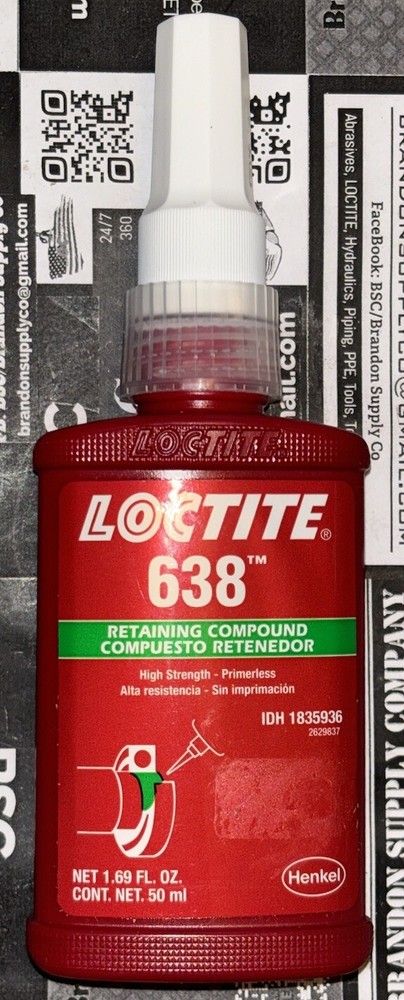 Loctite 638 50mL High Strength Retaining Compound 1835936 EXP 02/25