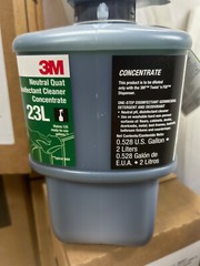 3M 23L Neutral Quat Cleaner Concentrate 2 liters Twist & Fill packaged 4/2020