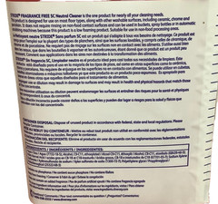 1 Bottle Diversey 94240626 Stride Fragrance Free Neutral Cleaner J-Fill 2.5L