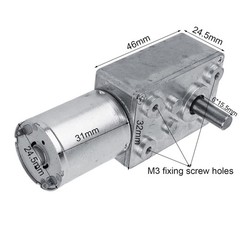 Kodrily DC Motor 12V, 100RPM Reversible Worm Geared Metal Gear Motor,…