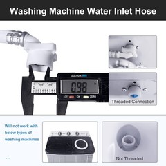 Washing Machine Hoses, Portable Water Inlet Connection and 9.2FT, White
