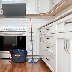 O-Cedar Rinseclean Spin Mop Bucket System Clean Clean Water Removes 99 Of