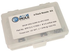 Aqua Mole (4) Pack 1/8″ NPT Button Nose Sewer Jetter Nozzle 1500 PSI 3.5 Orifice