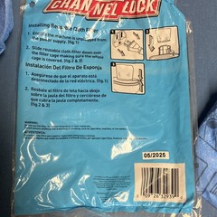 Channel Lock Reusable Cloth Sleeve Filters 3-Pack for 2-1/2 Gal Vac 300455