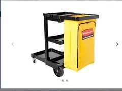 Rubbermaid FG617388BLA Janitor Cart Black NEW in Box Janitorial