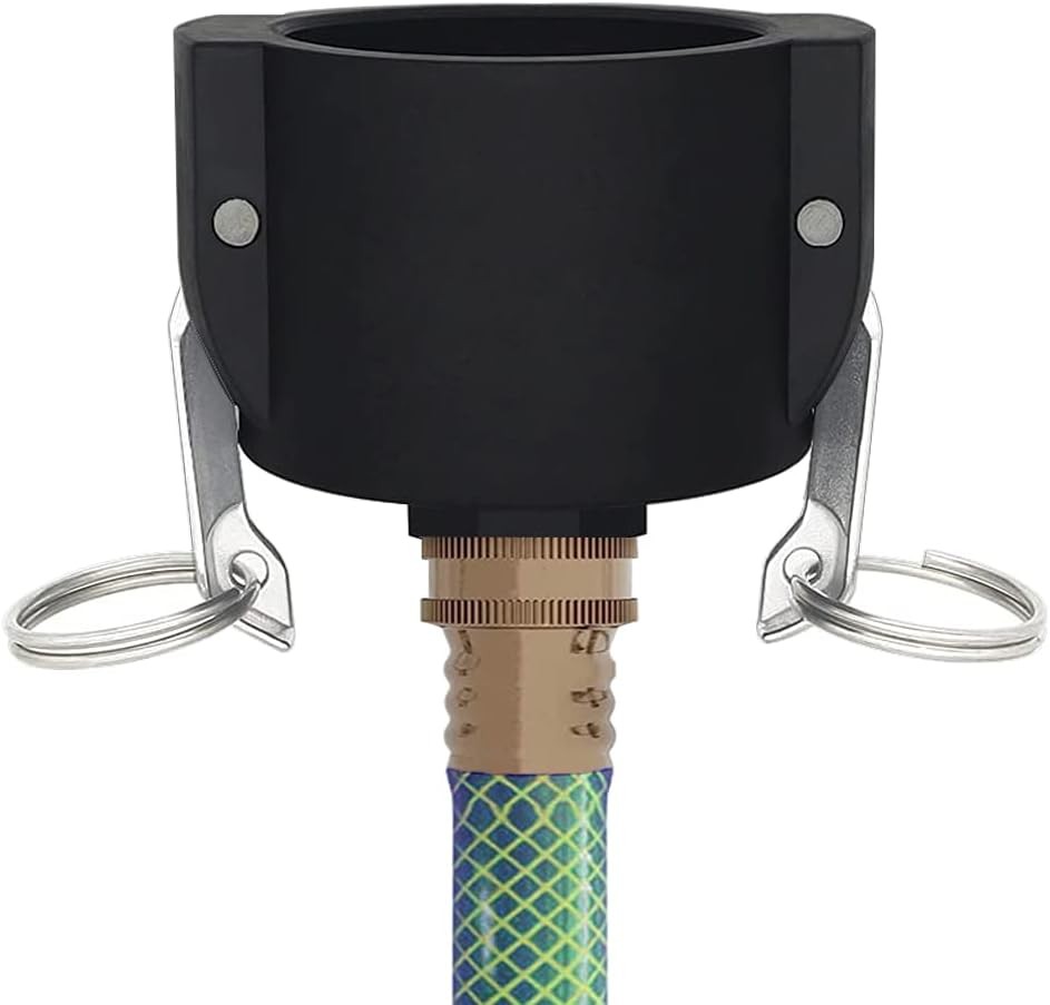 275 330 Gallon IBC Tote Tank Drain Adapter Fittings 2″ Cam Lock x Black