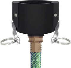 275 330 Gallon IBC Tote Tank Drain Adapter Fittings 2″ Cam Lock x Black