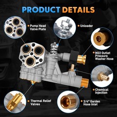 7108366 Pressure Washer Pump Manifold Kit For 510020 520006 Axial Cam Pressure