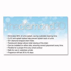 Big D Industries 621CT Diamond 3D Urinal Screen – Melon Mist/Clear (6/CT) New