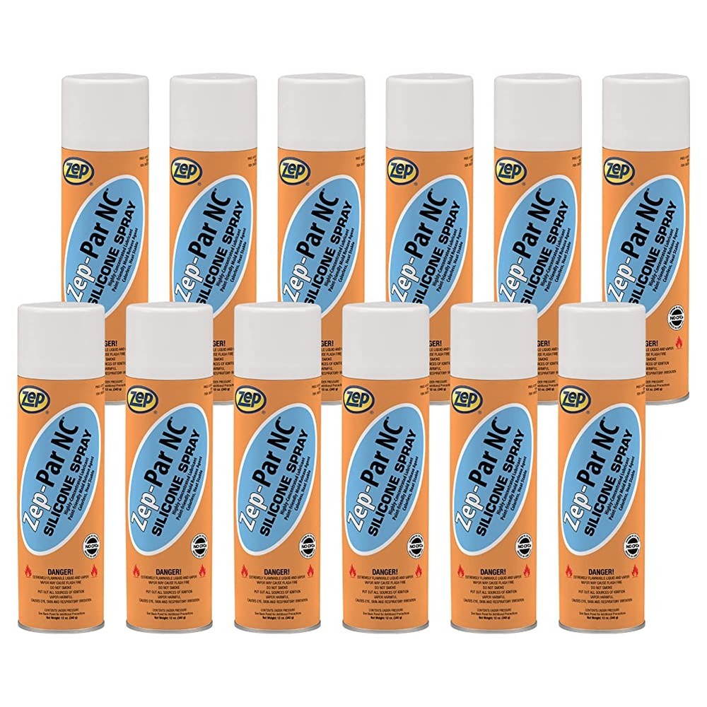 Zep-Par NC Silicone Spray Lubricant – 12 oz (Case of 1) 10701 – Reduces Friction