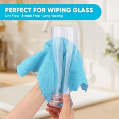 Orighty 24 Pack Lint Free Microfiber Cleaning Cloths 12×11 Inch