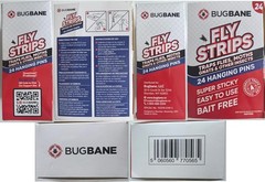 Fly Strips Indoor Sticky Hanging Trap 24 Pack Non Toxic Fly Paper