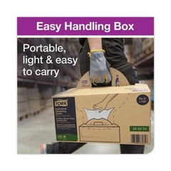 Tork 520374 16.34 x 14 1-Ply Industrial Cleaning Cloths – Gray (210/Carton) New