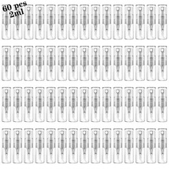 Csdtylh Mini Spray Bottle 2ml, Refillable Glass 60PCS,2ML, Clear