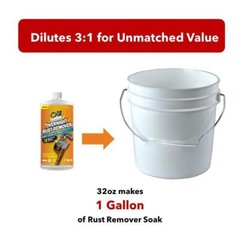Rust Remover Soak Metal Cleaner Concentrate 32oz Makes 1Gal Tools Auto Safe