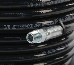 Schieffer 4000 PSI 3/8″ x 250′ Thermoplastic Sewer Jetter Hose 3/8″ Solid Swivel