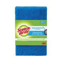 Scotch-Brite 62310 3 x 6 Non-Scratch Scour Pads – Blue (10/Carton) New