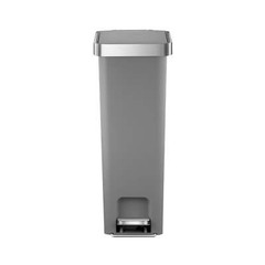 10.5 Gallon Kitchen Step Trash Can, Plastic Slim Kitchen Step Trash Can, Gray