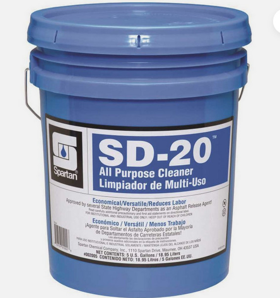 Spartan Chemical 002005 SD-20 5 Gallon Pail Citrus Scent All-Purpose Degreaser
