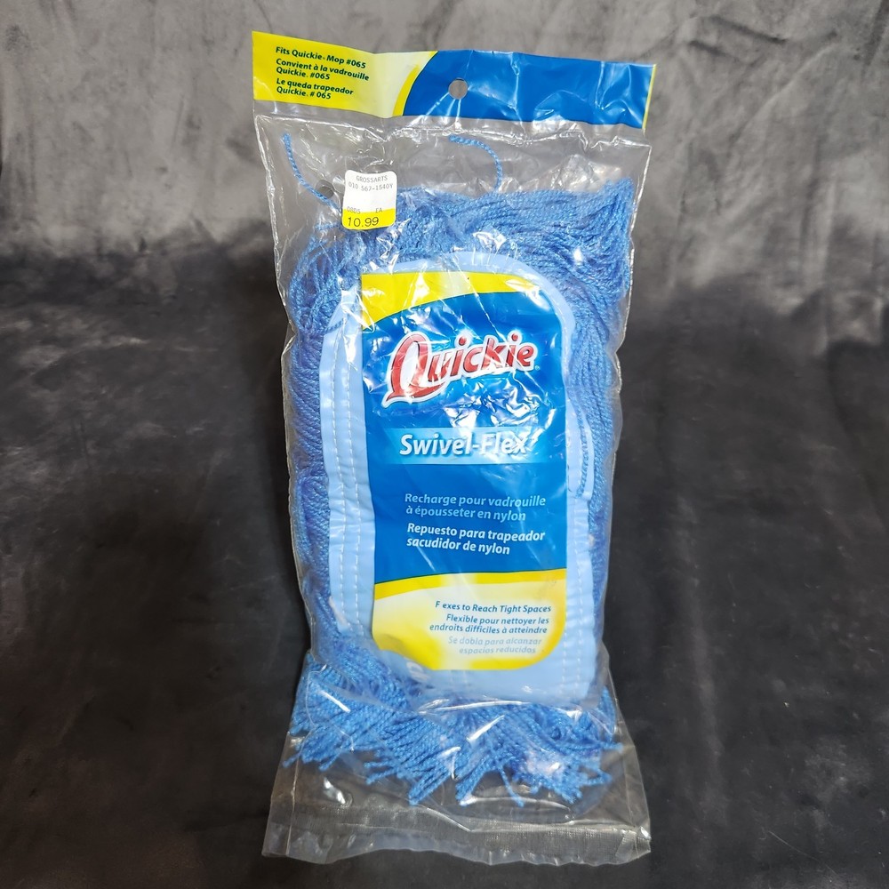 Quickie Swivel Flex Nylon Dust Mop Refill For Quickie #065 New Sealed #0654