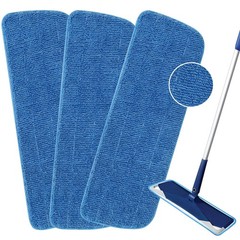3 Pack 16.5“ Universal Fit Flat Mop Pads, Pads
