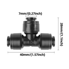 30 Pack Quick Connect 1/4″ Drip Irrigation Tee 30PCS Connectors, Black