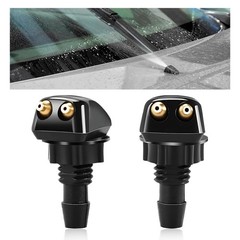 2PCS Front Windshield Washer Nozzles Universal Wiper Spray Jet Replacement Kit