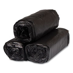 Inteplast Group Can Liners, 16 gal, 8 mic, 24×33″, Black, 50/Roll, 20 Rolls/CT