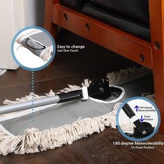 2 Pack of 24 Cotton Refills for Industrial Class Floor Dust mop Series Can be…