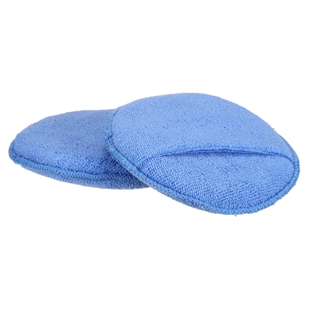 2pcs Microfiber Car Wash Sponge 6″x6″ Non-Scratch Foam Applicator Pads Blue