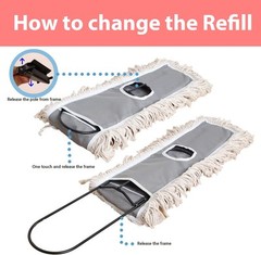 2 Pack of 24 Cotton Refills for Industrial Class Floor 1 Count (Pack 2)