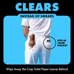 DUDE Wipes On-The-Go Unscented Travel – 30 30 Count (Pack of 1), White