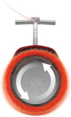 Commercial Orbiter Hard Floor Cleaner – 50ft Cord, 13in Wide Path, Versatile Use