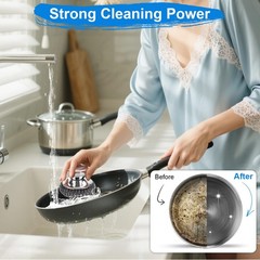 7PCS Steel Wool Scrubber Pads, Stainless Set with 1PCS Silver