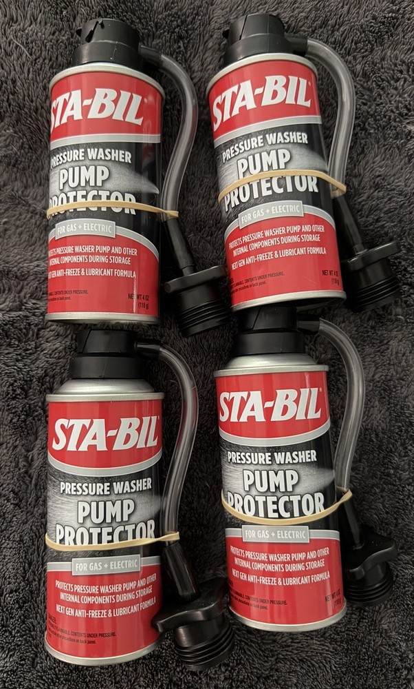 4 PACK*Pressure Washer Pump Protector Pistons Seal Saver Anti-Freeze STA-BIL 4oZ