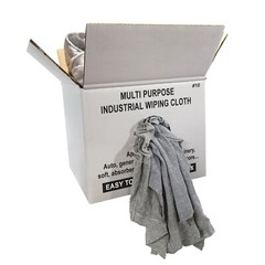 Gray Knit T-Shirt 100% Cotton Cleaning Rags 10 lbs. Box – Multipurpose Cleaning