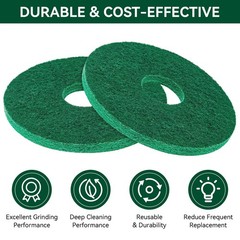 12″ Cleaning Orbiter Pads for Hard Floor Machines – Heavy-Duty Scrubber Polish P