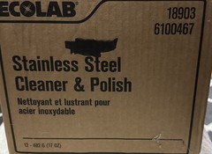 X12 ECOLAB STAINLESS STEEL INDUSTRIAL SPRAY, 12 17oz CANS (1 CASE)