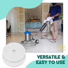 Durable 2-Pack 12″ White Maintenance Pads for Effortless Floor Cleaning