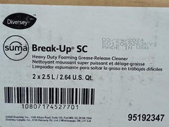 (2 Bottles) Diversey Suma Break-UP SC Heavy Duty Foaming Grease-Release Cleaner